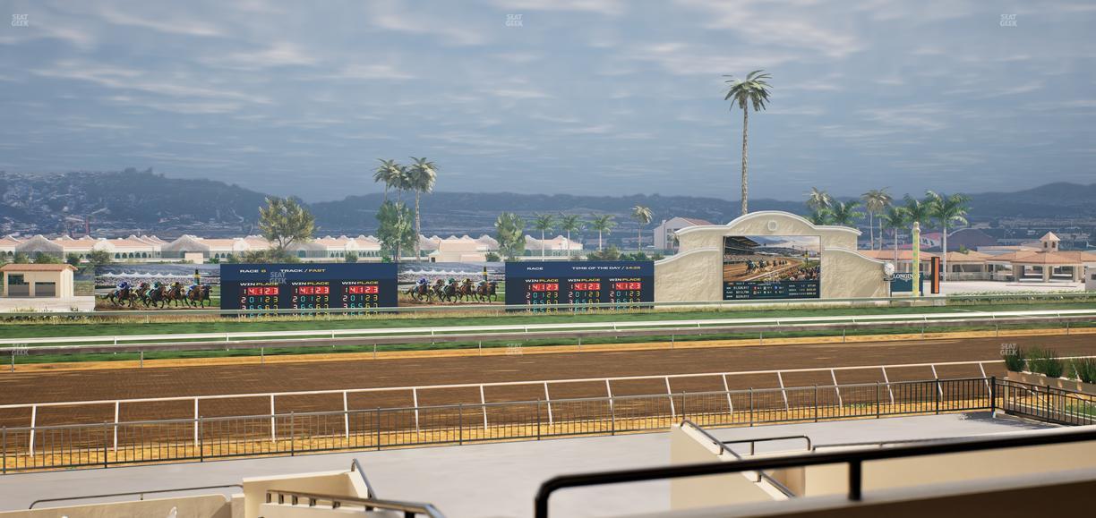 Del Mar Thoroughbred Club - Section Stretch Run Box 29 E Lvl 2 Seat View