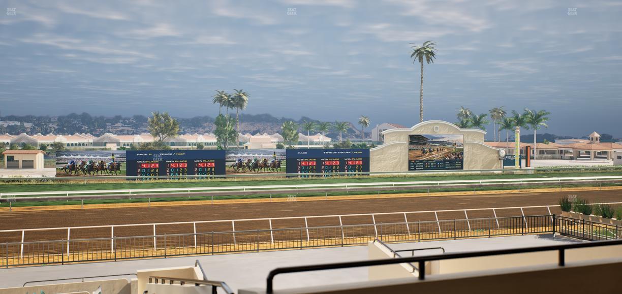 Del Mar Thoroughbred Club - Section Stretch Run Box 29 F Lvl 2 Seat View