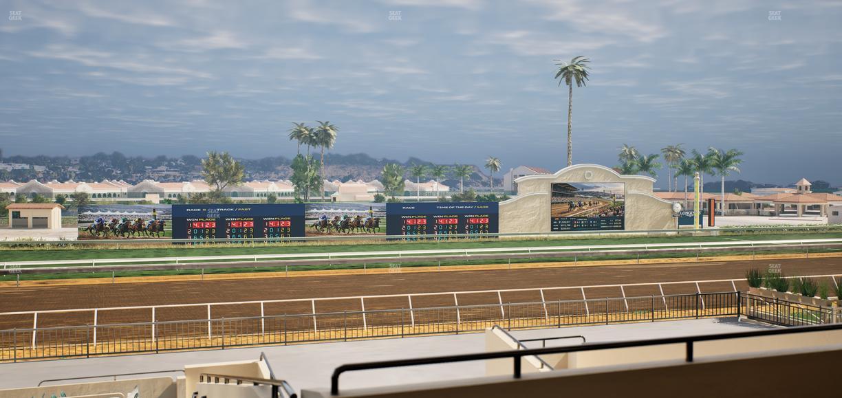 Del Mar Thoroughbred Club - Section Stretch Run Box 29 G Lvl 2 Seat View