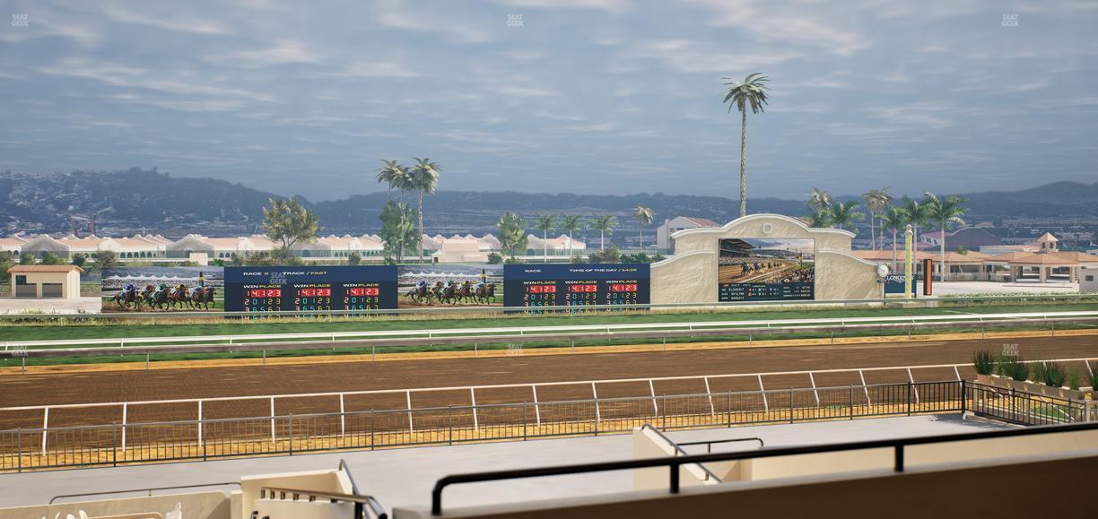 Del Mar Thoroughbred Club - Section Stretch Run Box 29 G Lvl 2 Seat View