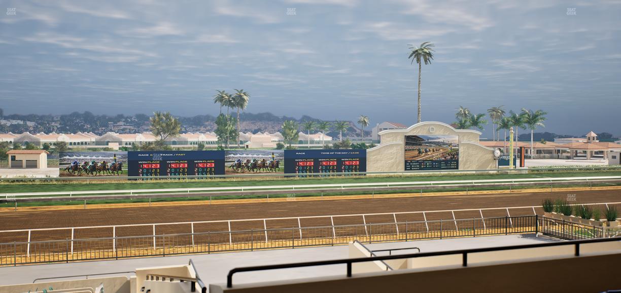 Del Mar Thoroughbred Club - Section Stretch Run Box 29 H Lvl 2 Seat View