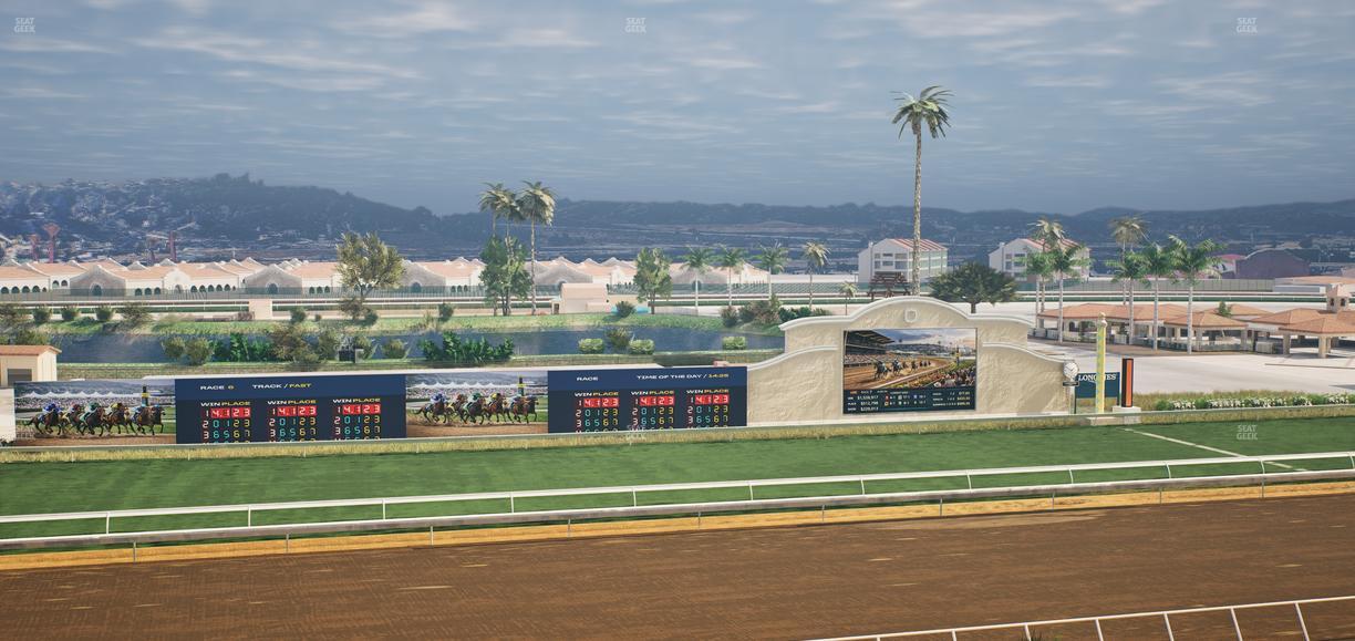 Del Mar Thoroughbred Club - Section Stretch Run Box 29 J Lvl 4 Seat View