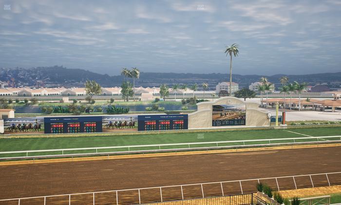 Del Mar Thoroughbred Club - Section Stretch Run Box 29 J Lvl 4 Seat View