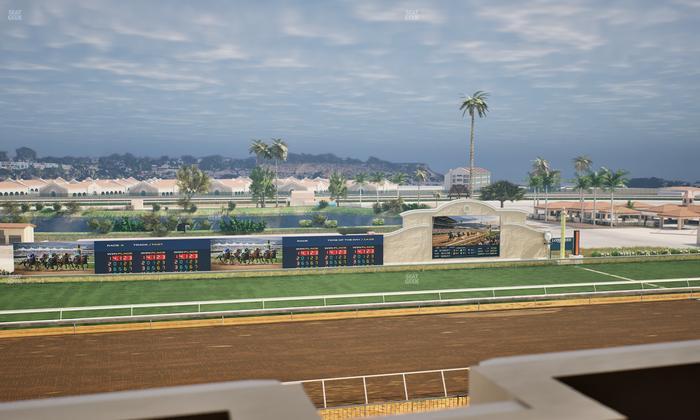 Del Mar Thoroughbred Club - Section Stretch Run Box 29 K Lvl 4 Seat View