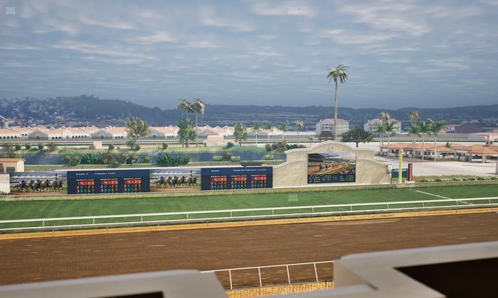 Del Mar Thoroughbred Club - Section Stretch Run Box 29 K Lvl 4 Seat View