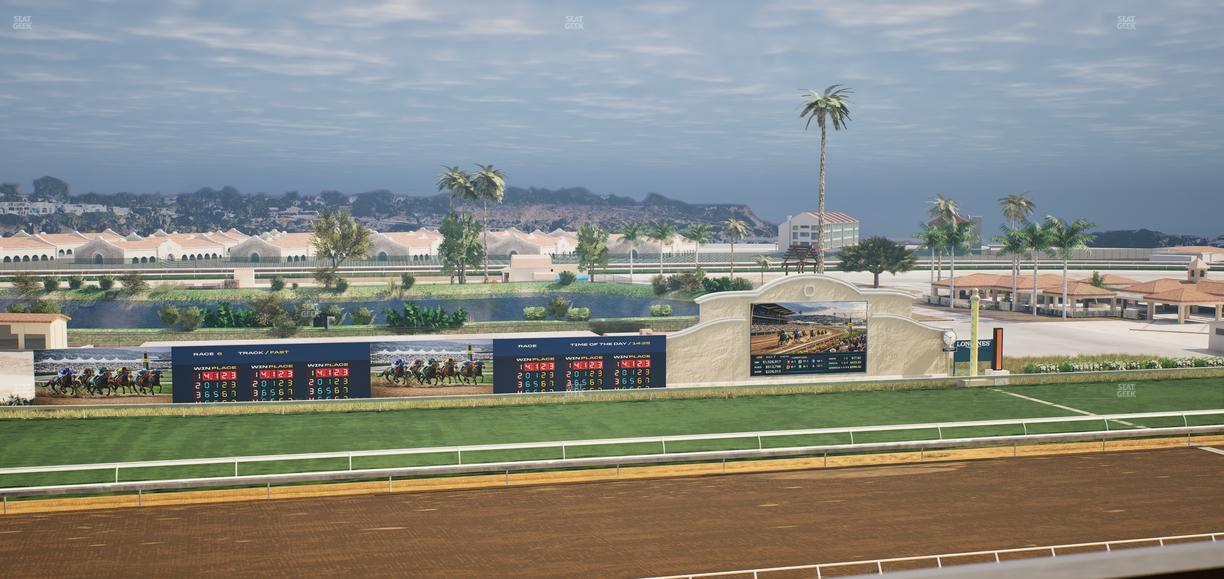 Del Mar Thoroughbred Club - Section Stretch Run Box 29 L Lvl 4 Seat View
