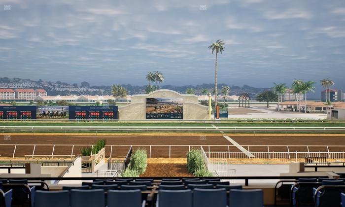 Del Mar Thoroughbred Club - Section Stretch Run Box 3 E Lvl 3 Seat View
