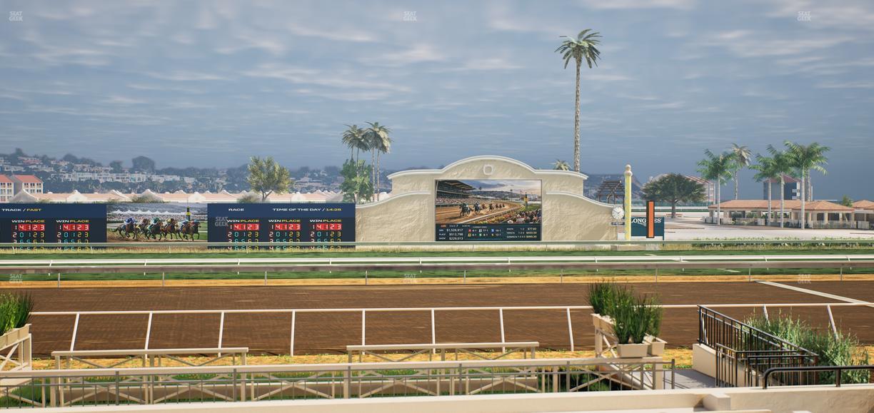 Del Mar Thoroughbred Club - Section Stretch Run Box 3 F Lvl 1 Seat View