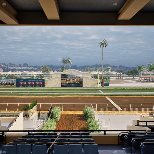 Del Mar Thoroughbred Club - Section Stretch Run Box 3 G Lvl 3 Seat View