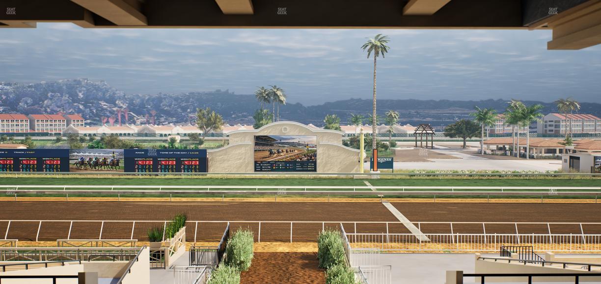 Del Mar Thoroughbred Club - Section Stretch Run Box 3 H Lvl 3 Seat View