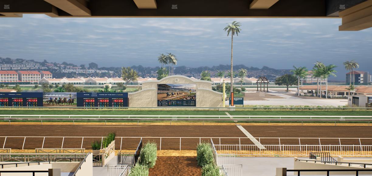 Del Mar Thoroughbred Club - Section Stretch Run Box 3 H Lvl 3 Seat View