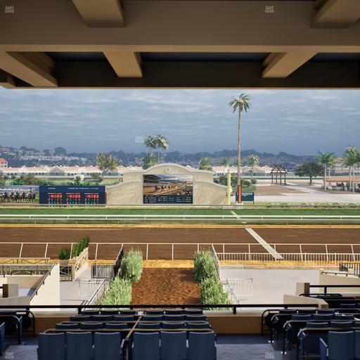 Del Mar Thoroughbred Club - Section Stretch Run Box 3 H Lvl 3 Seat View