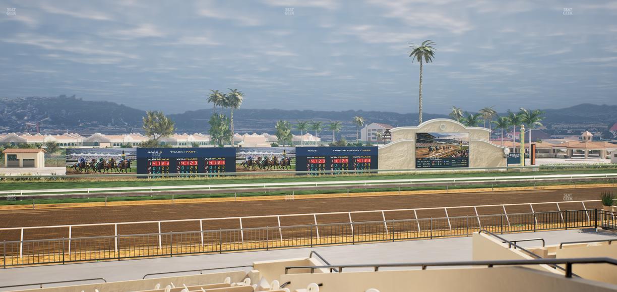 Del Mar Thoroughbred Club - Section Stretch Run Box 30 B Lvl 2 Seat View