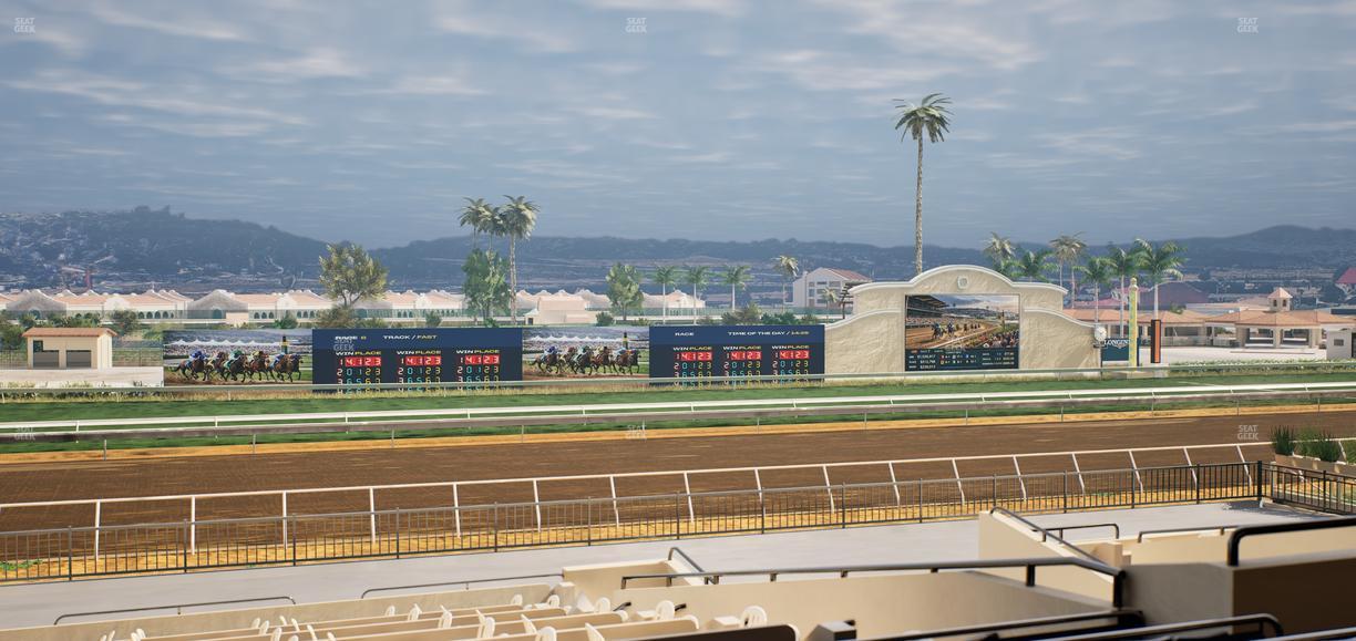 Del Mar Thoroughbred Club - Section Stretch Run Box 30 D Lvl 2 Seat View