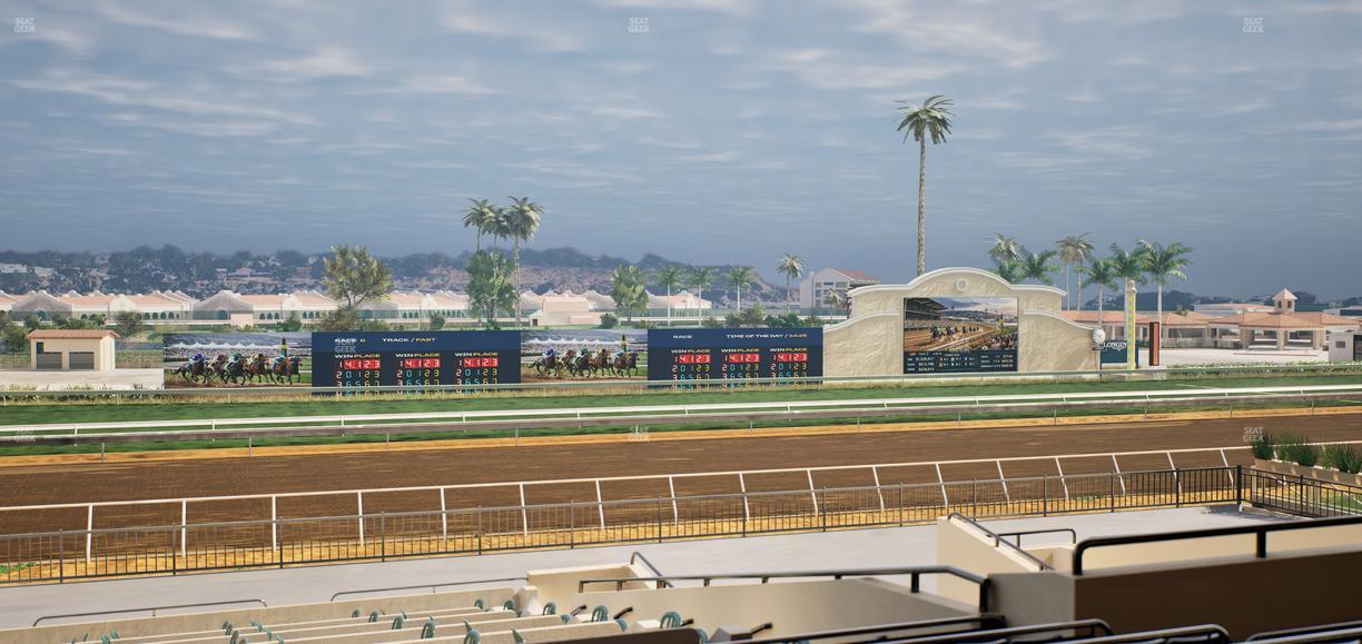 Del Mar Thoroughbred Club - Section Stretch Run Box 30 E Lvl 2 Seat View