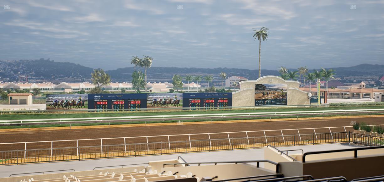 Del Mar Thoroughbred Club - Section Stretch Run Box 30 E Lvl 2 Seat View