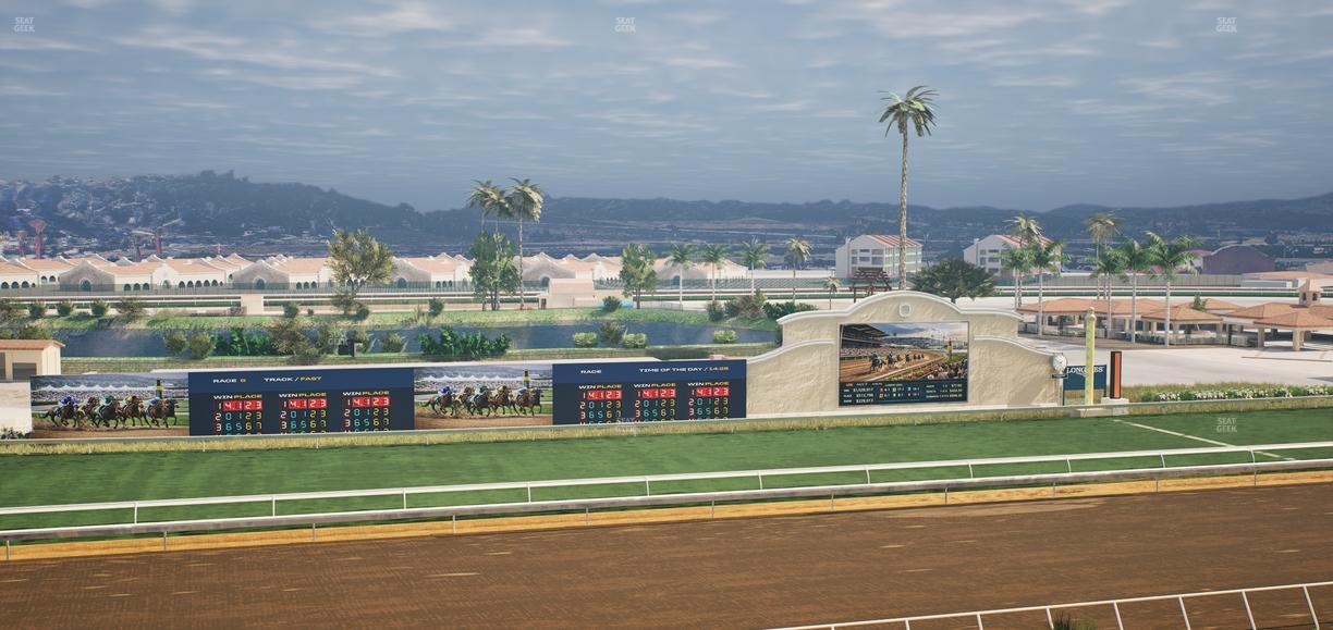 Del Mar Thoroughbred Club - Section Stretch Run Box 30 J Lvl 4 Seat View