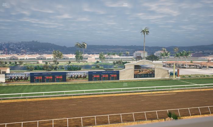 Del Mar Thoroughbred Club - Section Stretch Run Box 30 J Lvl 4 Seat View