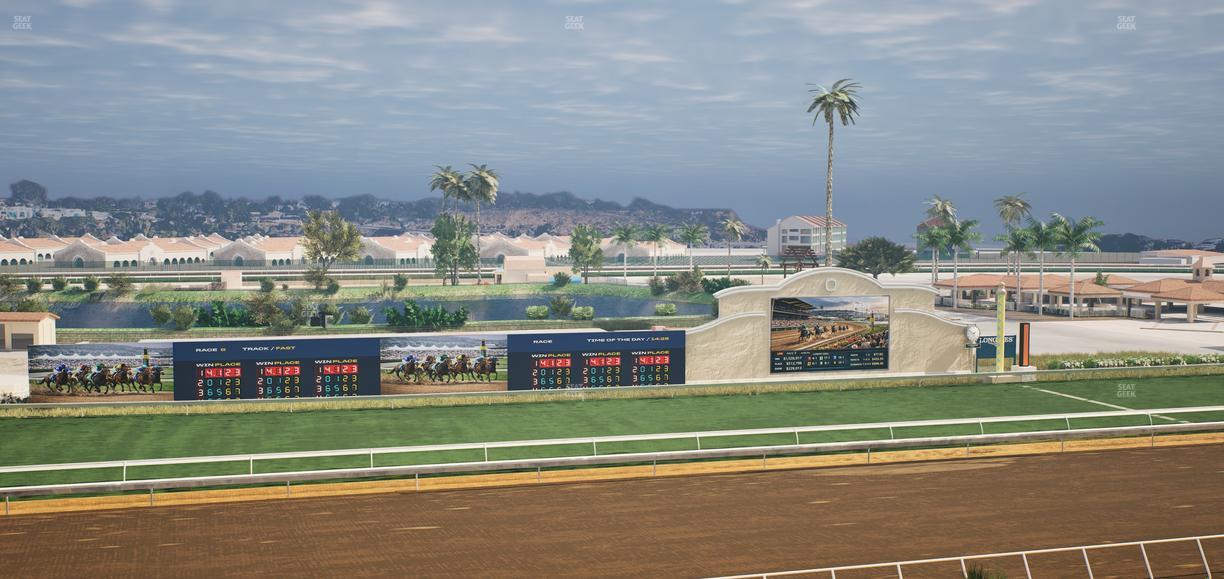 Del Mar Thoroughbred Club - Section Stretch Run Box 30 J Lvl 4 Seat View