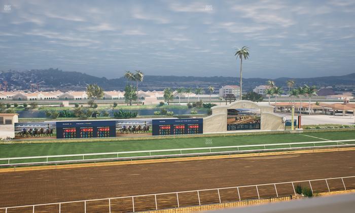 Del Mar Thoroughbred Club - Section Stretch Run Box 31 J Lvl 4 Seat View