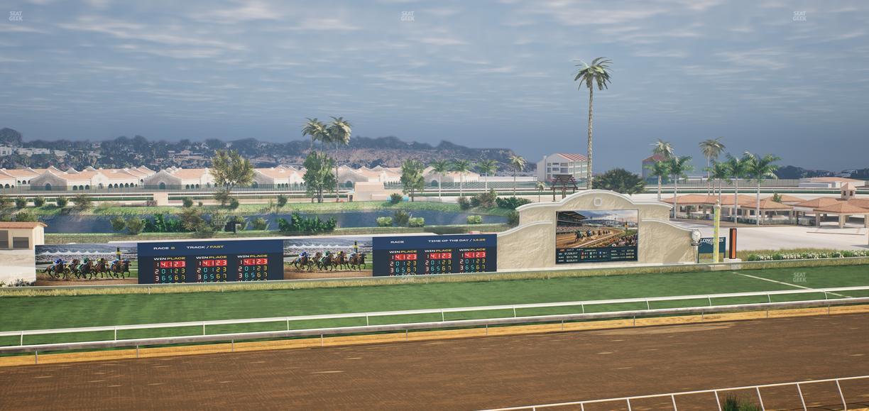 Del Mar Thoroughbred Club - Section Stretch Run Box 31 J Lvl 4 Seat View