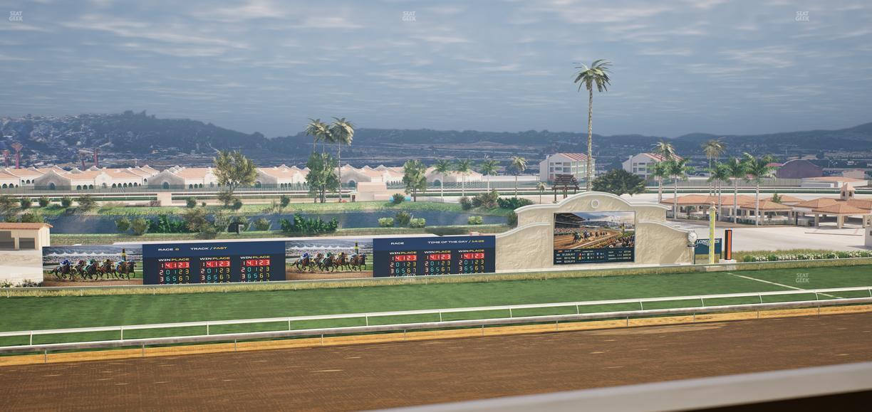 Del Mar Thoroughbred Club - Section Stretch Run Box 31 K Lvl 4 Seat View