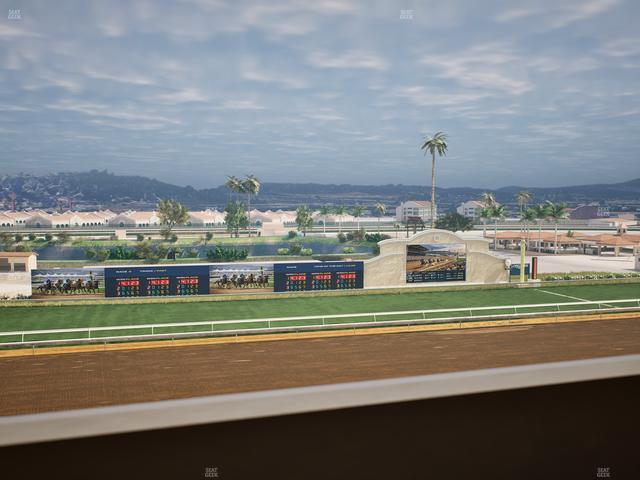 Del Mar Thoroughbred Club - Section Stretch Run Box 31 K Lvl 4 Seat View
