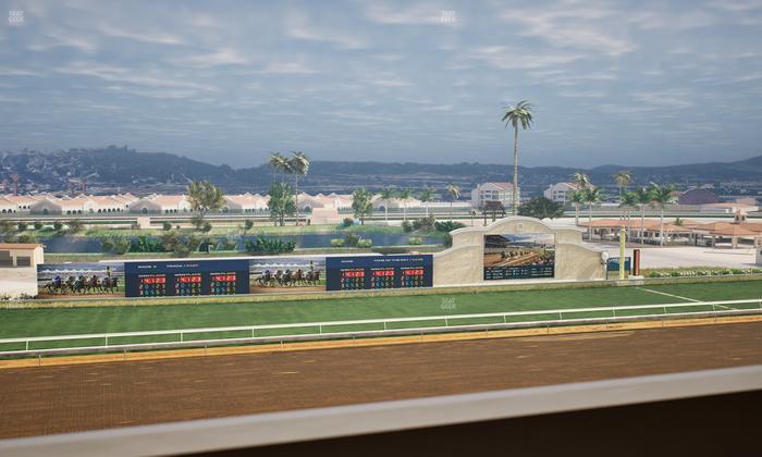 Del Mar Thoroughbred Club - Section Stretch Run Box 31 K Lvl 4 Seat View