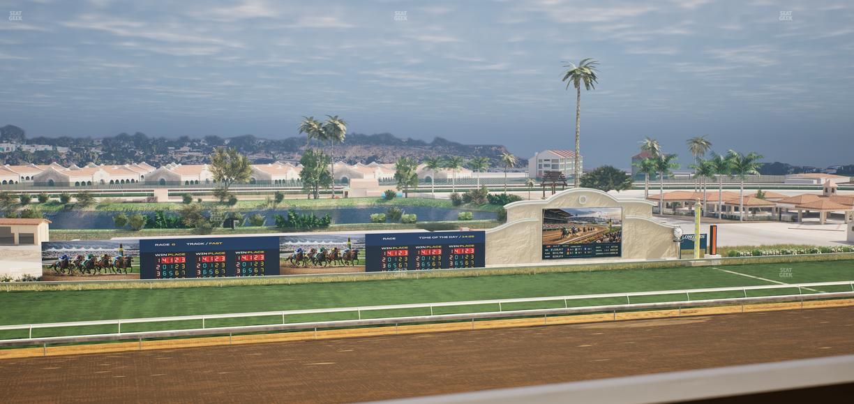 Del Mar Thoroughbred Club - Section Stretch Run Box 31 K Lvl 4 Seat View