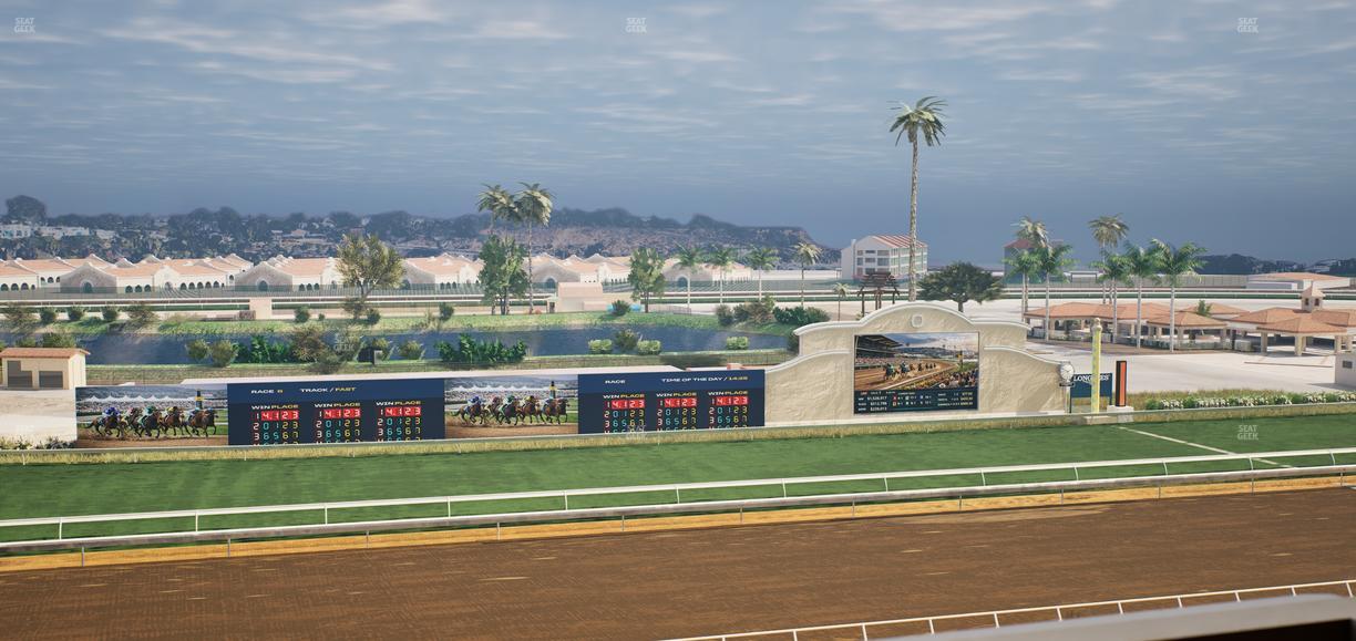 Del Mar Thoroughbred Club - Section Stretch Run Box 31 L Lvl 4 Seat View