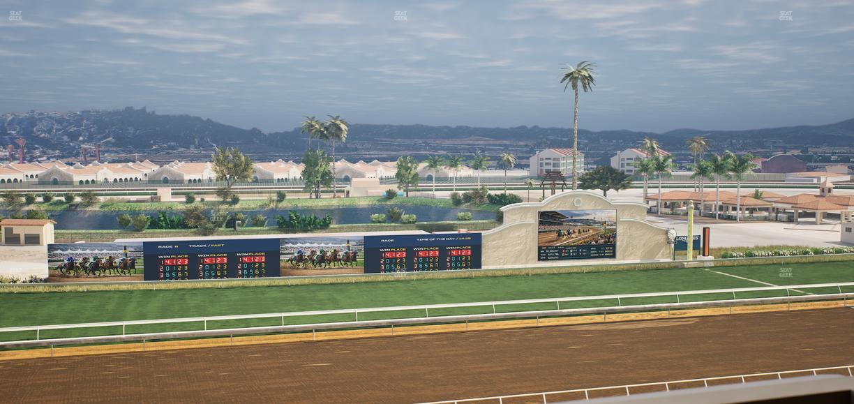 Del Mar Thoroughbred Club - Section Stretch Run Box 31 L Lvl 4 Seat View