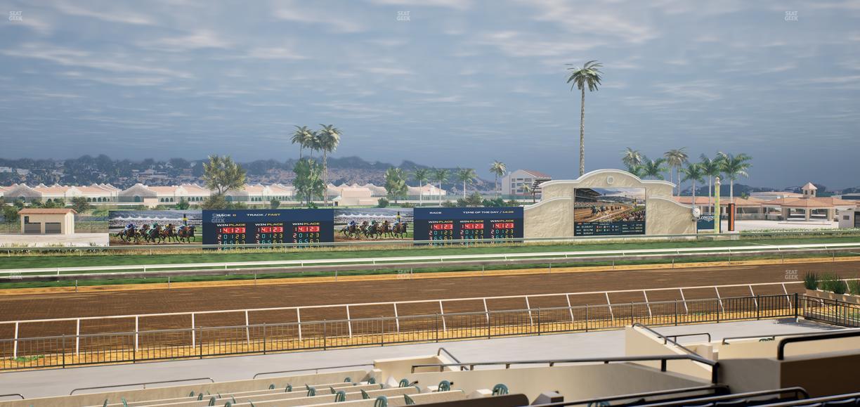 Del Mar Thoroughbred Club - Section Stretch Run Box 31 Lvl 2 Seat View