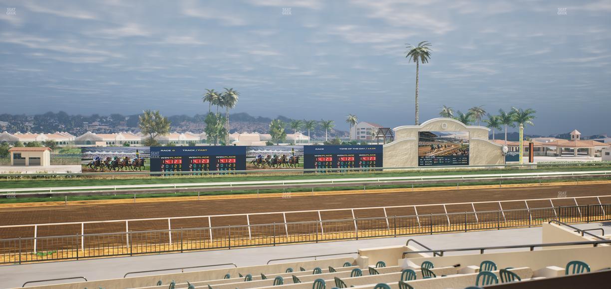 Del Mar Thoroughbred Club - Section Stretch Run Box 32 B Lvl 2 Seat View