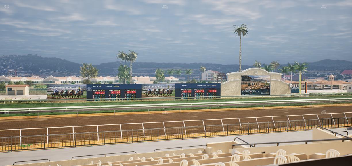Del Mar Thoroughbred Club - Section Stretch Run Box 32 B Lvl 2 Seat View