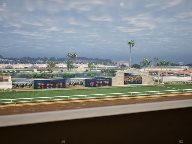 Del Mar Thoroughbred Club - Section Stretch Run Box 32 J Lvl 4 Seat View