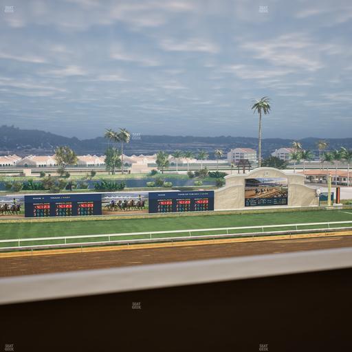 Del Mar Thoroughbred Club - Section Stretch Run Box 32 J Lvl 4 Seat View