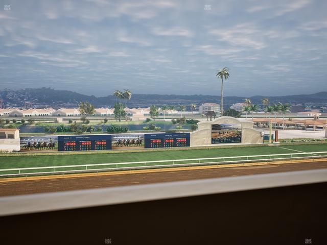 Del Mar Thoroughbred Club - Section Stretch Run Box 32 J Lvl 4 Seat View