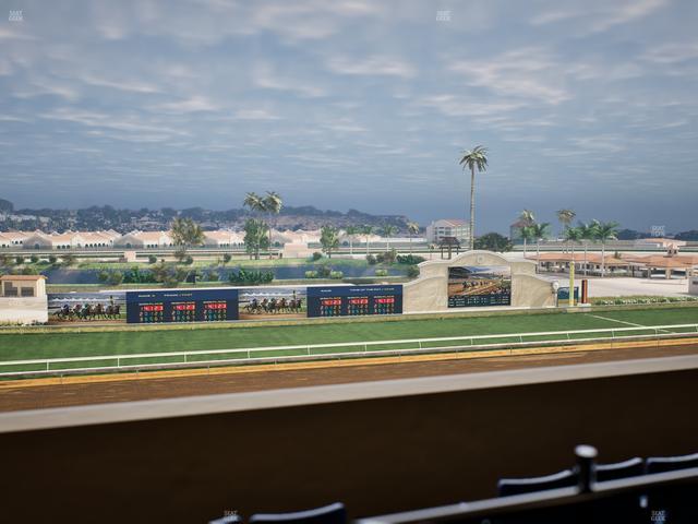 Del Mar Thoroughbred Club - Section Stretch Run Box 32 K Lvl 4 Seat View