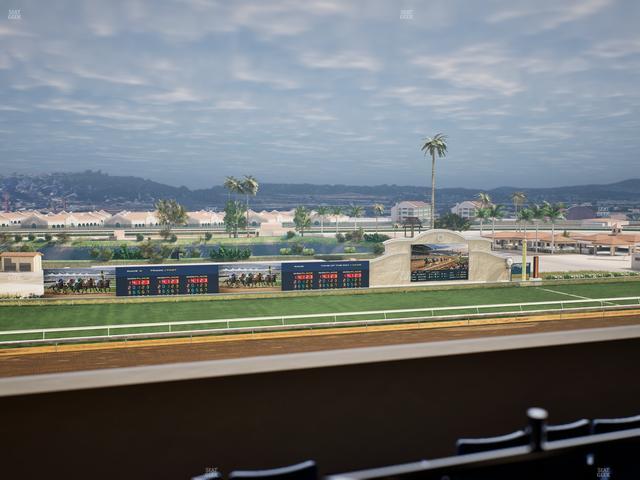 Del Mar Thoroughbred Club - Section Stretch Run Box 32 K Lvl 4 Seat View