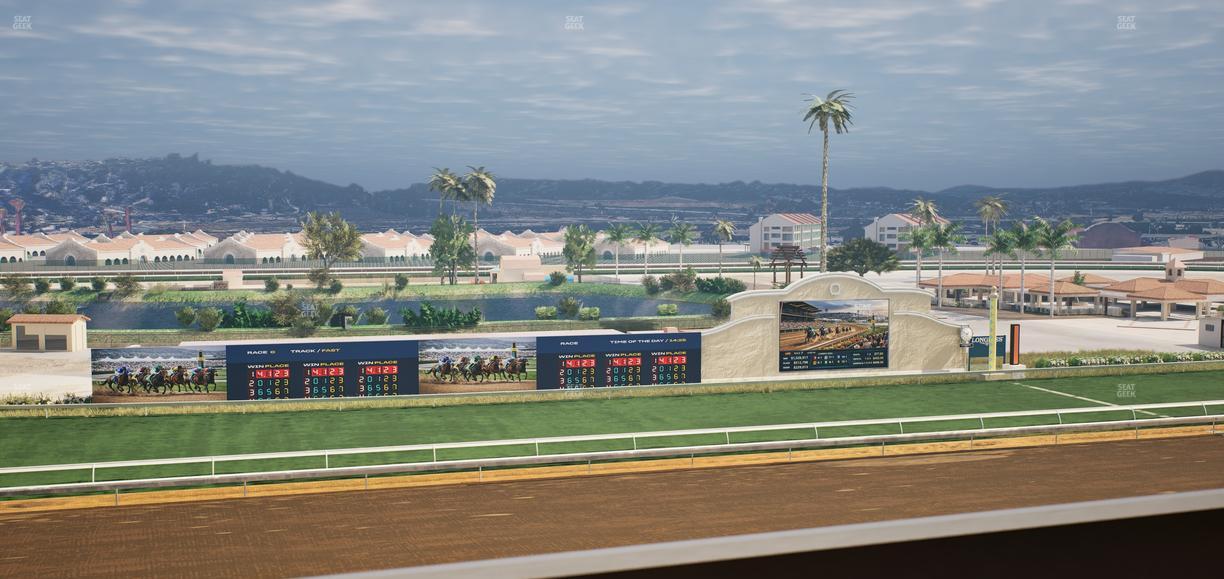 Del Mar Thoroughbred Club - Section Stretch Run Box 32 L Lvl 4 Seat View