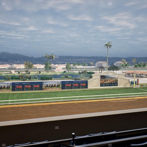 Del Mar Thoroughbred Club - Section Stretch Run Box 32 L Lvl 4 Seat View