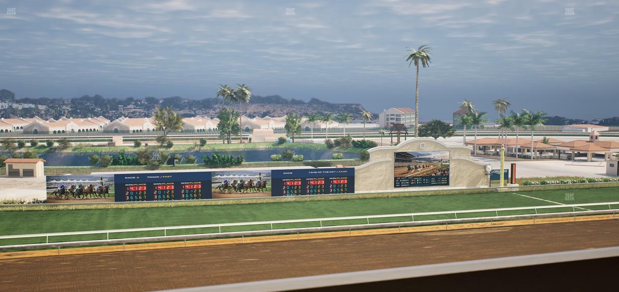 Del Mar Thoroughbred Club - Section Stretch Run Box 32 L Lvl 4 Seat View