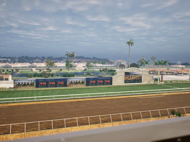 Del Mar Thoroughbred Club - Section Stretch Run Box 33 J Lvl 4 Seat View