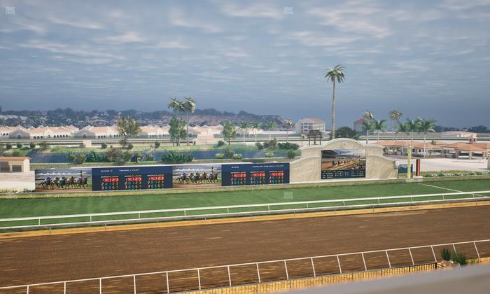 Del Mar Thoroughbred Club - Section Stretch Run Box 33 J Lvl 4 Seat View