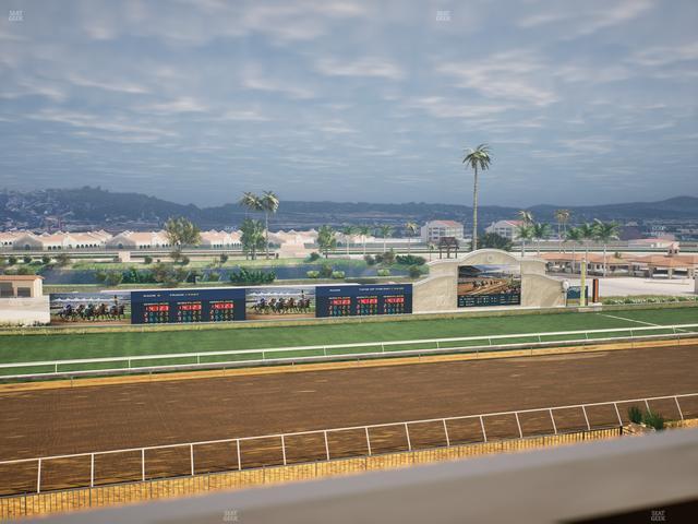 Del Mar Thoroughbred Club - Section Stretch Run Box 33 J Lvl 4 Seat View