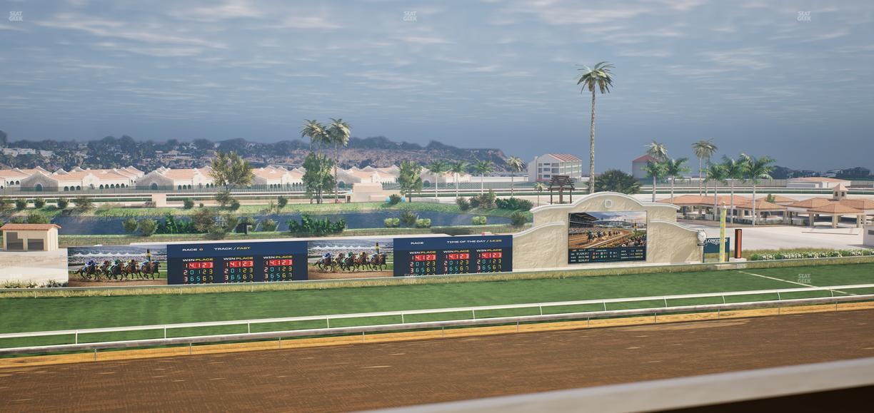 Del Mar Thoroughbred Club - Section Stretch Run Box 33 K Lvl 4 Seat View