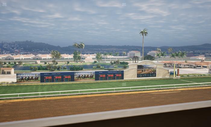 Del Mar Thoroughbred Club - Section Stretch Run Box 33 K Lvl 4 Seat View