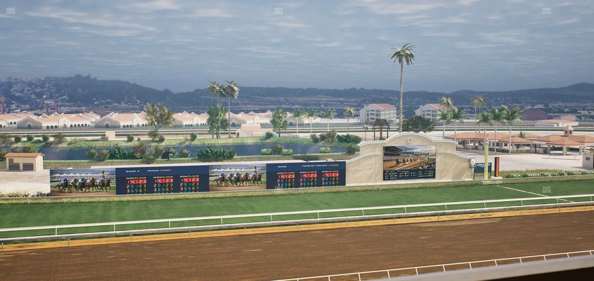 Del Mar Thoroughbred Club - Section Stretch Run Box 33 L Lvl 4 Seat View