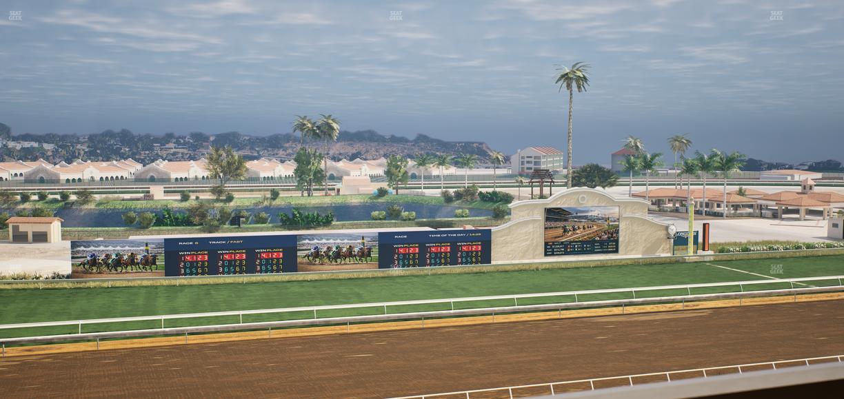 Del Mar Thoroughbred Club - Section Stretch Run Box 33 L Lvl 4 Seat View