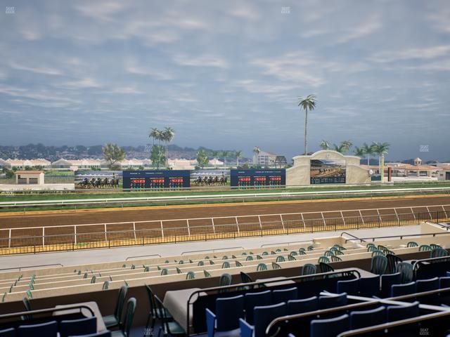 Del Mar Thoroughbred Club - Section Stretch Run Box 34 C Lvl 2 Seat View